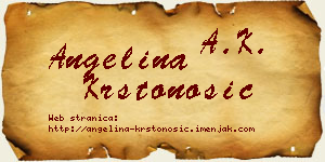 Angelina Krstonošić vizit kartica